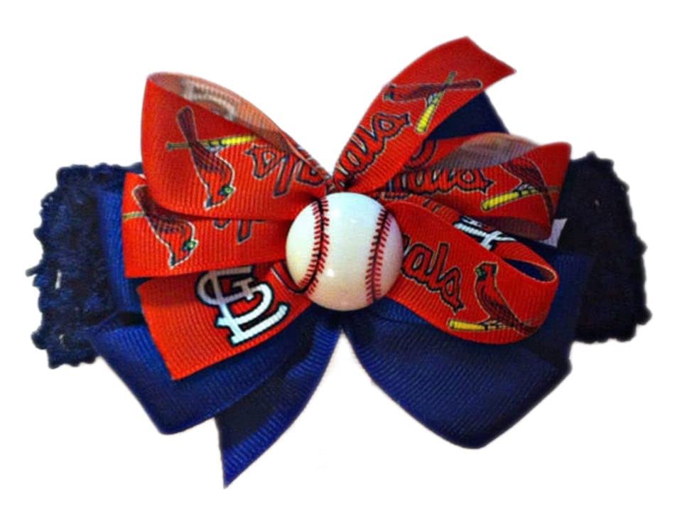 Cardinals Baby Girl Boutique Bow Crocheted Headband