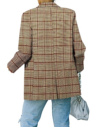 CRAZY GRID Women Business Casual Blazers with Lined Professional Work Suit Jacket with Pockets3