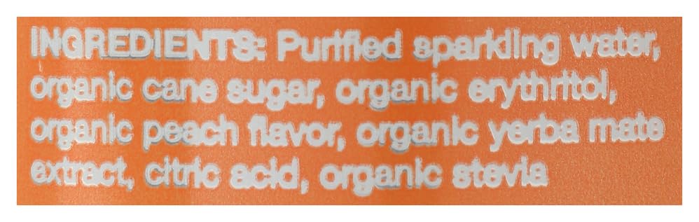 Clean Cause Yerba Mate Energy Drink, Peach, 16 oz