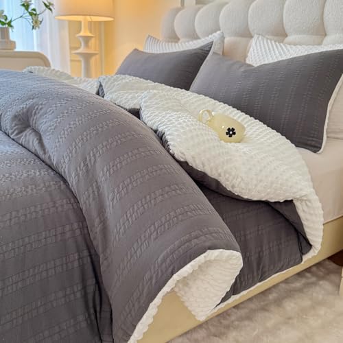 tohrisa Boho Comforter Set (Full, Dark Grey)