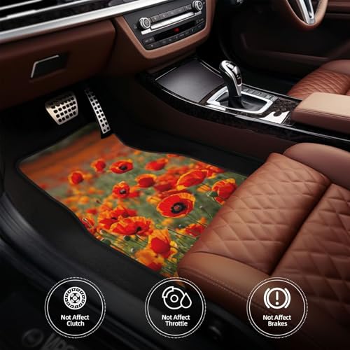 Alfombrillas de coche amapolas para proteger el suelo en tus viajes familiares de vacaciones 4