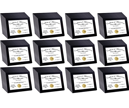 Creative Picture Frames [8.5x11bk] Black Diploma Frames, Holds 8.5 by 11-inch Graduation Documents w/Stand and Wall Hanger (144-pallet)
