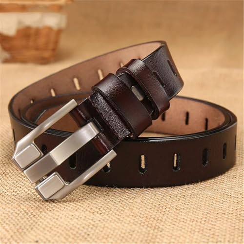 Women Fashion Pin Buckle Real Leather Solid Belt For Vintage Versatile Simple Accessories3