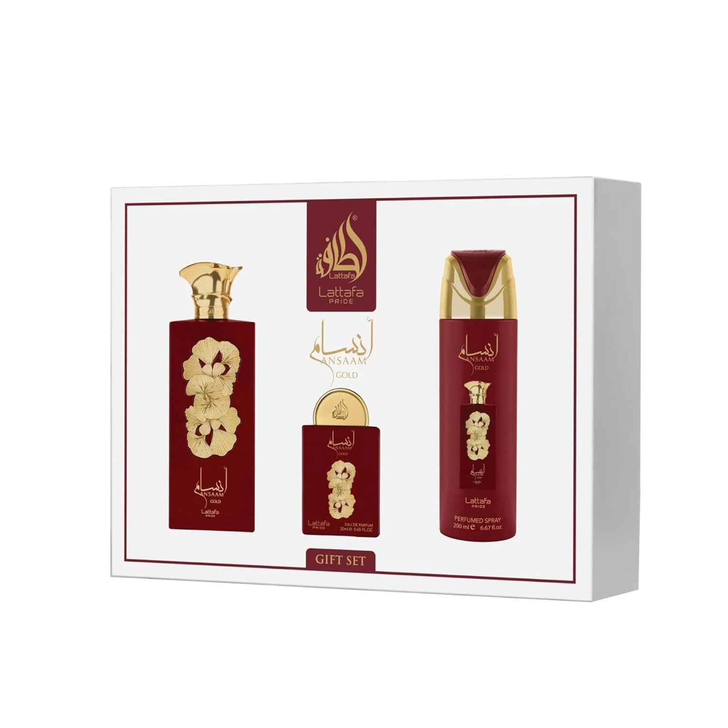Lattafa Ansaam Gold ギフトセット Amazon.com : Lattafa Pride - Ansaam Gold for Men - 3 Pc Gift Set