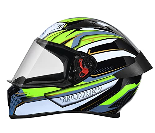 Image of Studds Thunder D8 Full Face Helmet with Clear Visor ( Black N5, L)