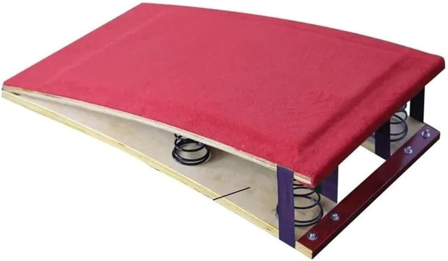 Gymnastics Springboard, Heavy-Duty Hardwood with Steel Spring Jump Pad, Portable Vaulting Equipment for Track Field, Sports Clubs, and Home Training