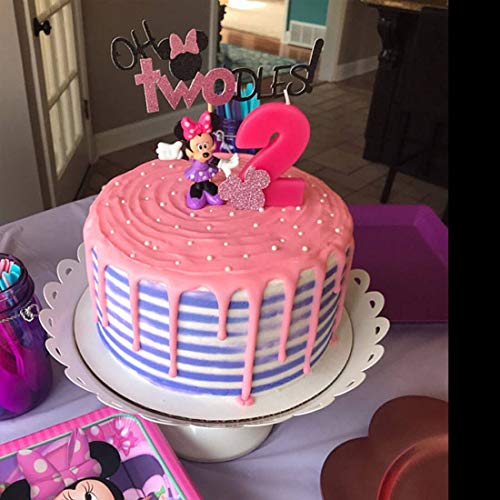 Oh Twodles Minnie Cake Topper Mouse Second 2Nd Birthday Party Supplies Decorations For Baby Girl Bday #TOP4