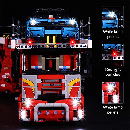 KCGNBQING NLNE Light Set für Bausteine Modell - LED Light Kit Kompatibel mit Lego 42098, Nicht Enthalten das Modell… – Bild 3