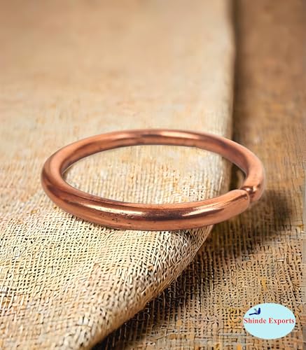 Image of SHINDE EXPORTS Heavy Pure Copper thick Bracelet Bangle Unisex Kada Solid Handmade Cuff for Men & Women