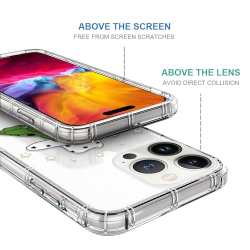 CARLOCA Compatible with iPhone 13 Pro Case for Girl,Clear with Cowboy Hat Frog Pattern Design Plastic Shockproof TPU Bumper Protective Case for iPhone 13 Pro - image 6