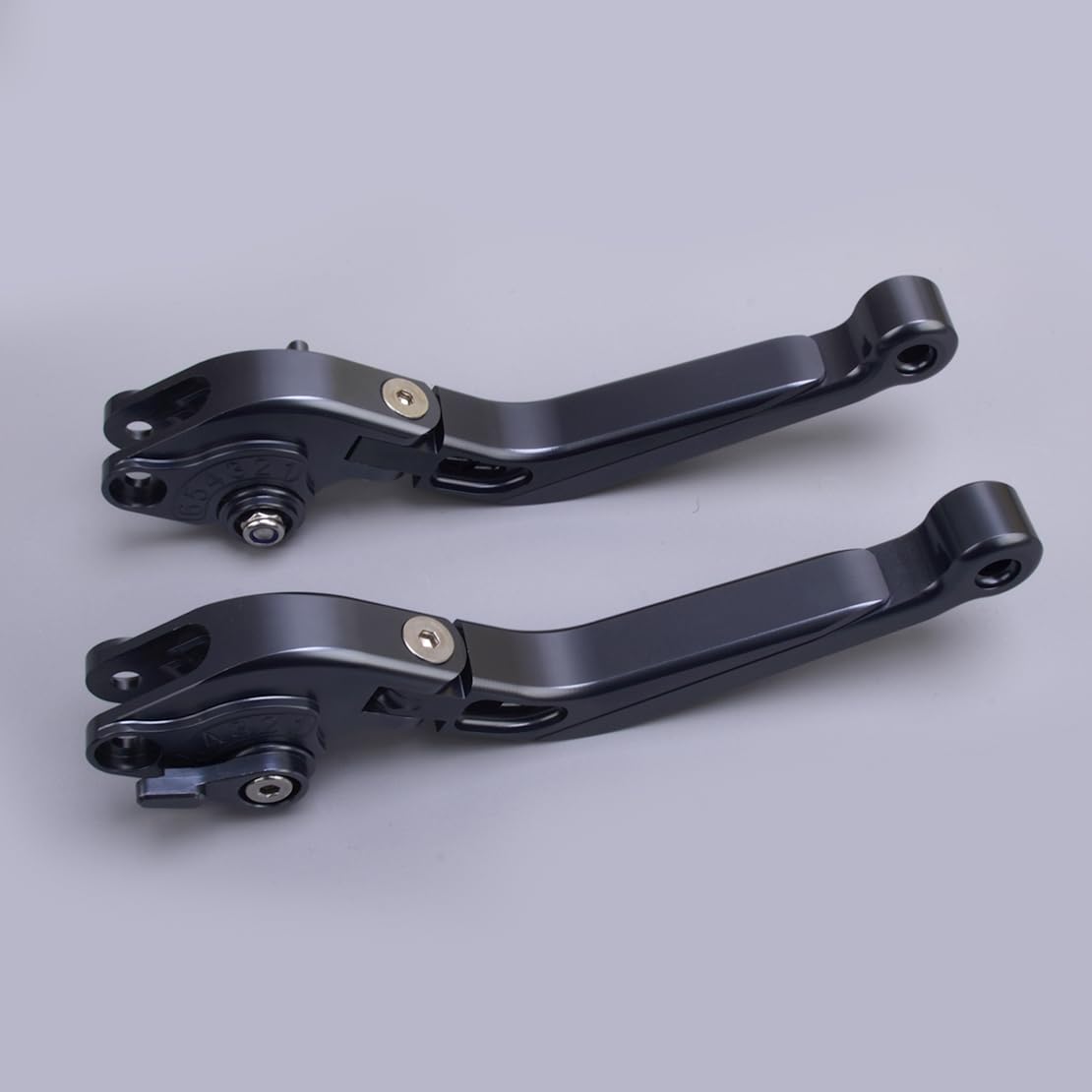 JFQYGMD for Titanium 1 Pair Motorcycle Brake Clutch Lever Handle 6 Gear Positions Adjustable