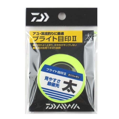 Daiwa 07102863 Bright Sign 2, Yellow, Thick, Approx. 65.6 ft (20 m) Roll,