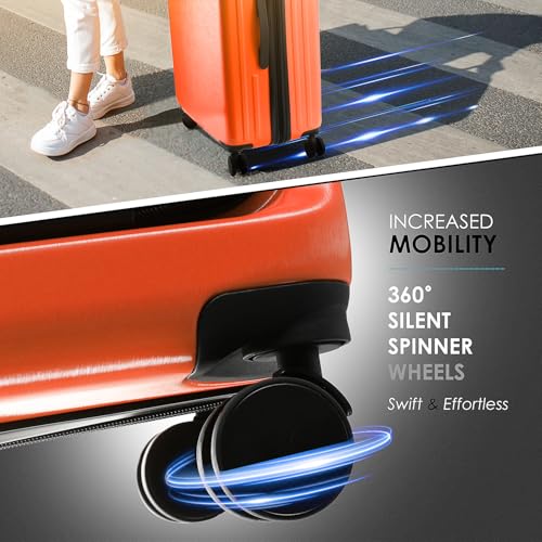 Image of Hard Shell Luggage Sets with Spinner Wheels 4 Piece, Expandable Large Suitcases with TSA Lock, Travel Large Suitcase Set, Navy Luggage Set