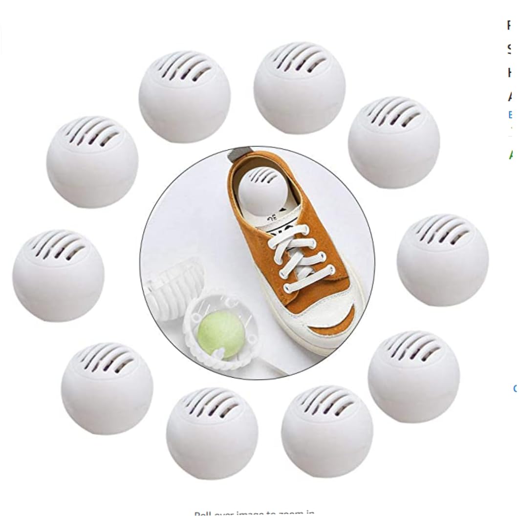 GERRIT Zapatos Desodorante Bola Zapato Desodorante Bolas Zapatillas Ambientador Desodorante Eliminador de Olores for Casilleros Cajones 10 Unids/4/288