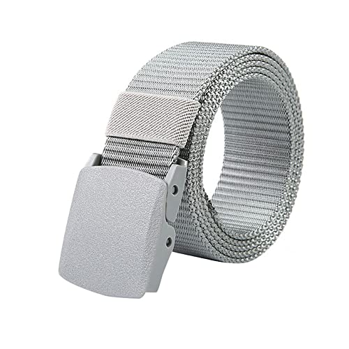 ??????? Nylon Belts for Men Plastic Buckle Quick Release,Military Tactical Breathable Belt for outdoor rock climbing(Grey1,39-41