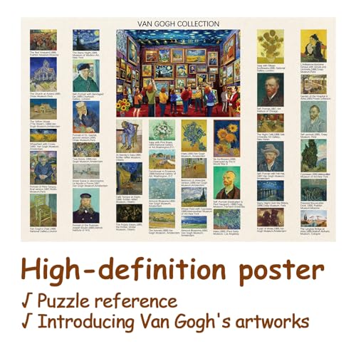 Bboldin Van Gogh Puzzle 1000 Piece Puzzles For Adults, Art Painting Jigsaw Puzzles Starry Night Puzzle thumb #2
