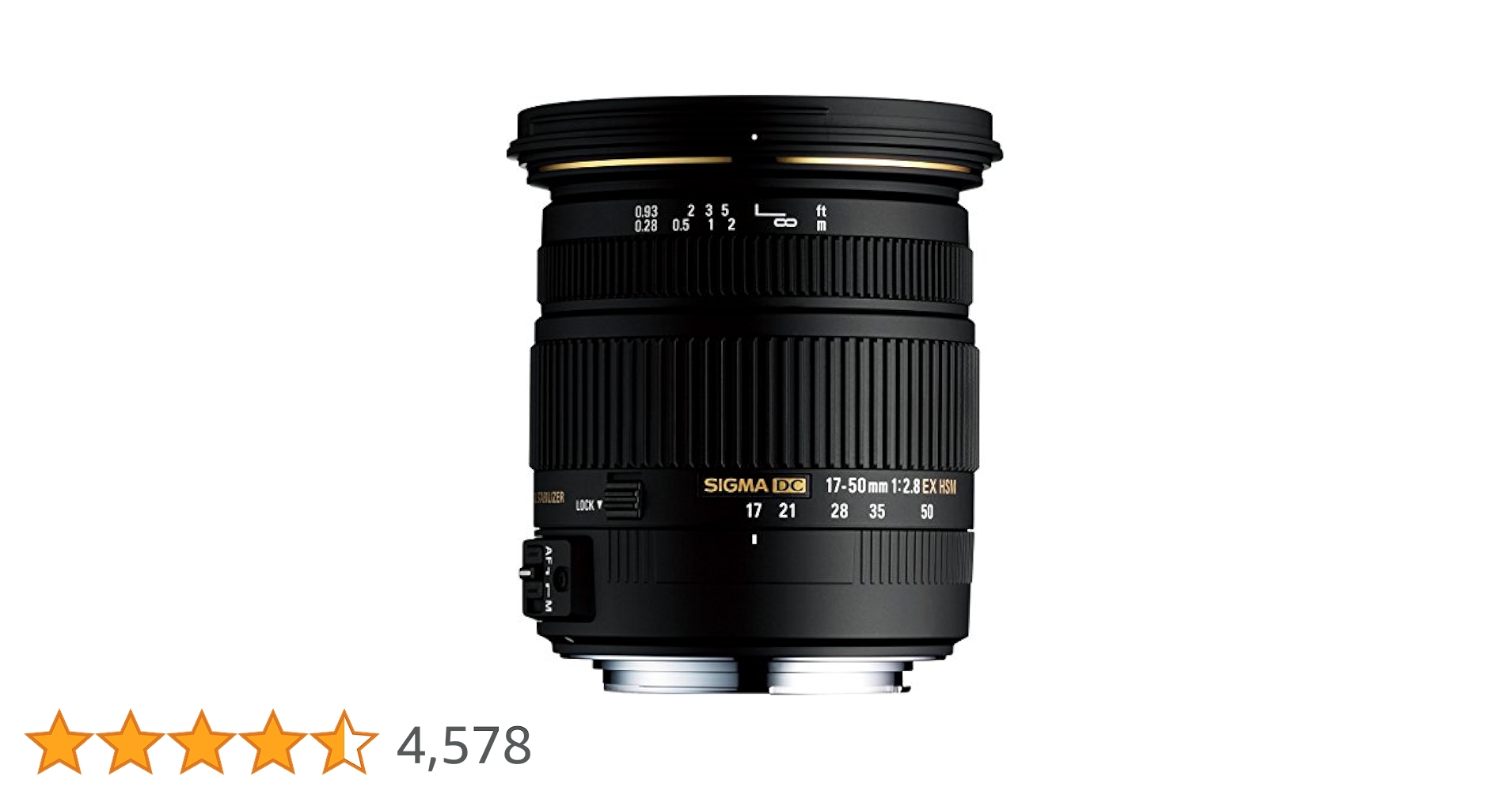 Sigma 4583955 17-50mm f/2.8 Ex DC HSM Optical Lens for Nikon