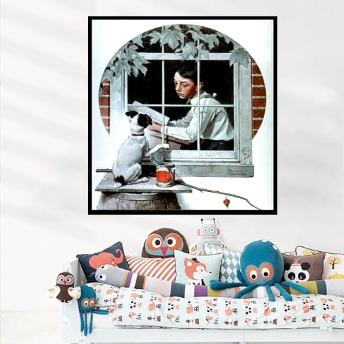 Affiche Norman Rockwell Stuck Inside cadeau idéal pour passionnés - 2