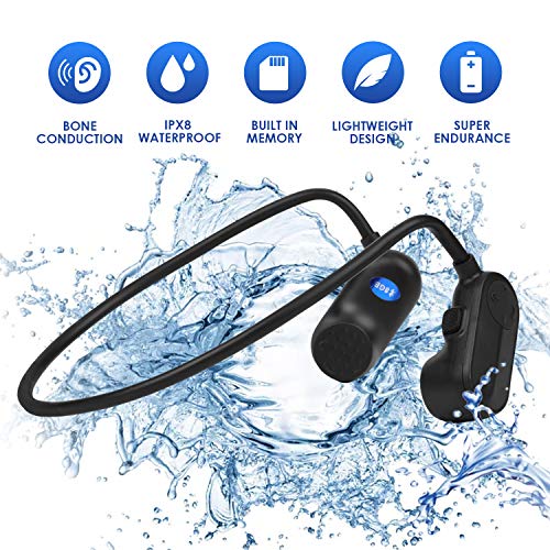 Bone Conduction Swimming Headphones Bluetooth Wireless Headsets Waterproof MP3 Player IPX8 Waterproof Earbuds