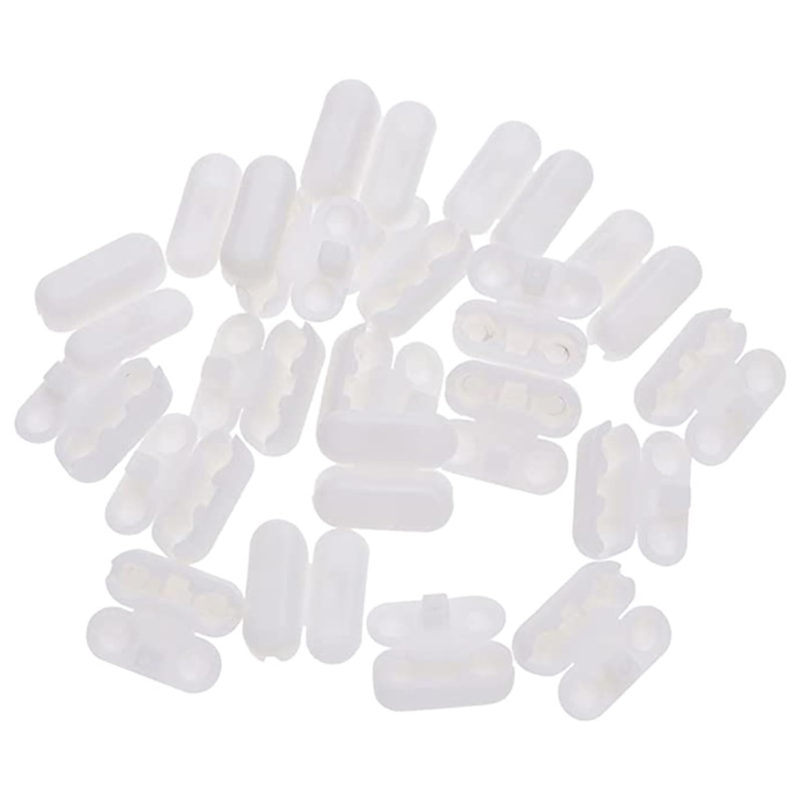 Gbrcen Blind Chains Connectors 50pcs Roller Blinds Pull Cord Connector Roman Curtain Beaded Chain Connector Clips Plastic Curtain Vertical Blinds Joiners