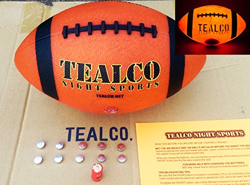 TealCo Full-Size & Weight, Tough Light-Up Football