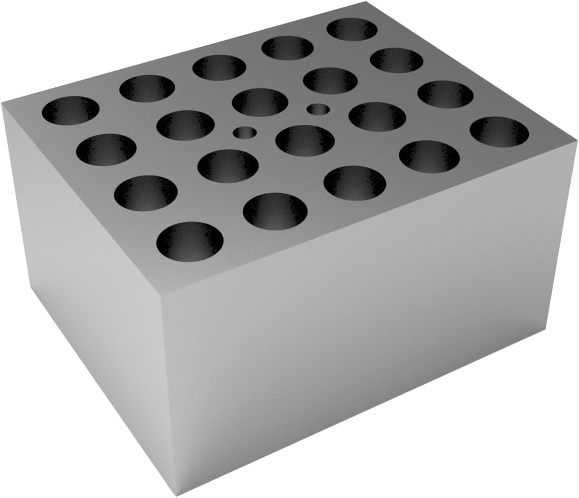 F10.7 mm x 48.4 mm Round Tube Dry Bath Block - 24 x 10 mm