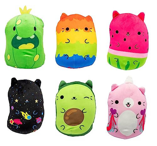 Joy Toy Peluche Supersuave de Gatos vs Pickles con Gorros, 16,5 x 13 x 22 cm