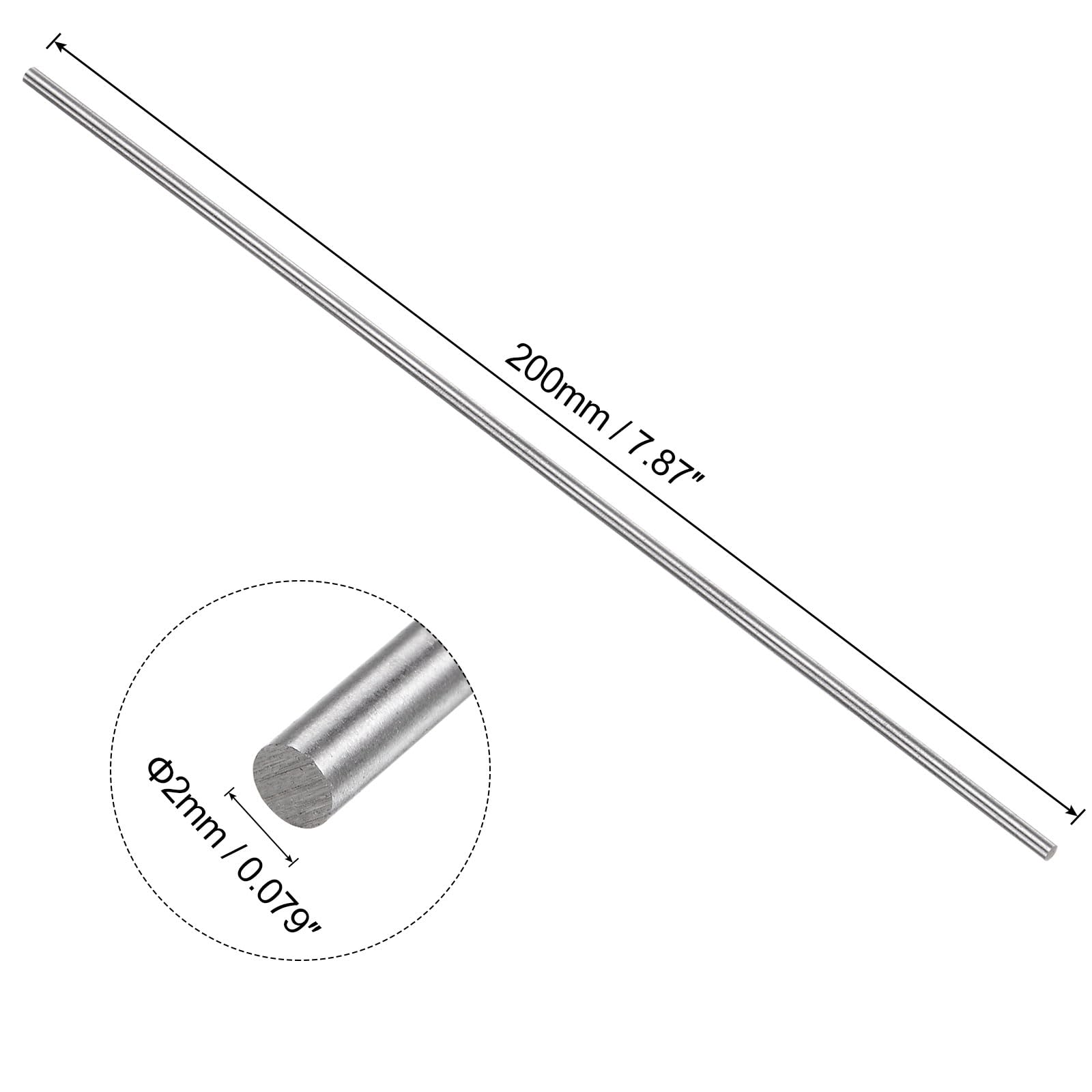Sourcing Map Lot De 20 Tiges Rondes Acier Rapide HSS 3mm X 60mm - Pour Perceuse, Tournage Et Loisirs Créatifs