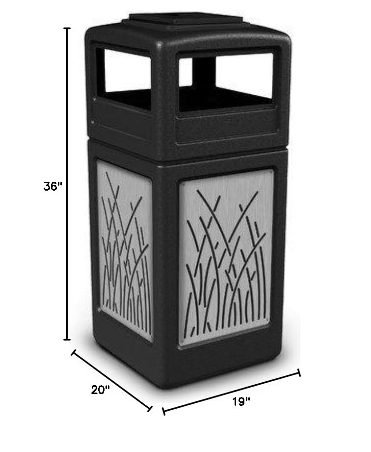 Precision 42 Gallon Waste Container Color: Black