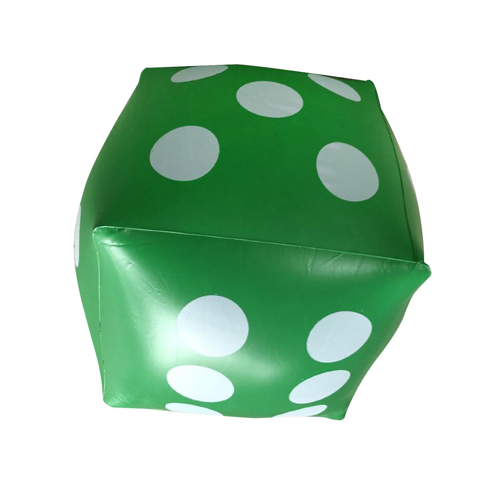 SAZ DEKORSAZ DEKOR® Giant Inflatable Dice Games Props Dice for Broad Games Party Favors Pool Party Green|Card Games, Mind Games, Games for Kids, Indoor Games, Solo Badminton Training, Dice Game for Kids|