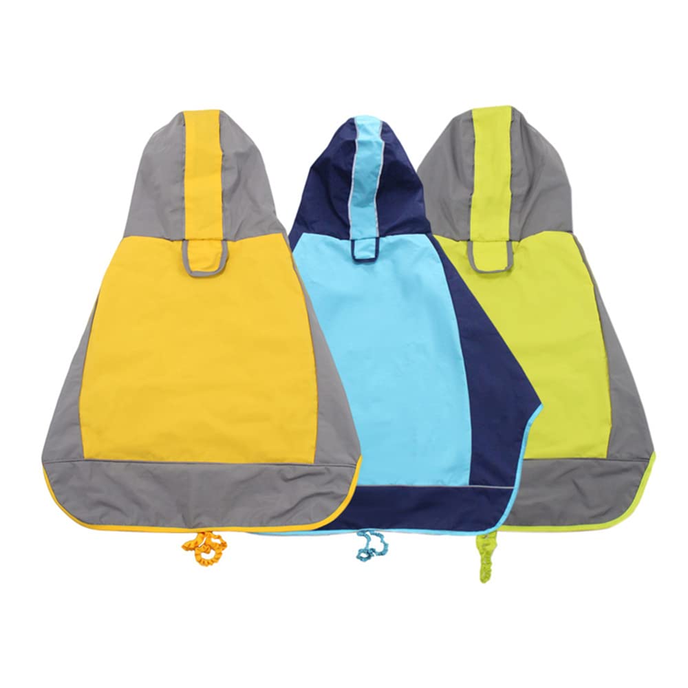 Impermeable para Perros, Chubasquero con Capucha for Perros, Ajustable, Reflectante, Impermeable, Ligero, for medianos y Grandes(Yellow,XL 9)