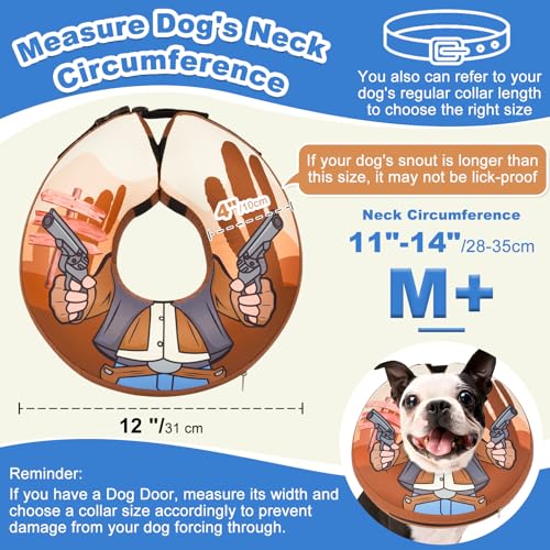 Image of BARKLESS Soft Dog Donut Collar, French Bulldog Inflatable Alternative Cone Collar After Surgery to Stop Licking, Adjustable Protective Surgical Pillow Cone for Large Medium Small Dogs