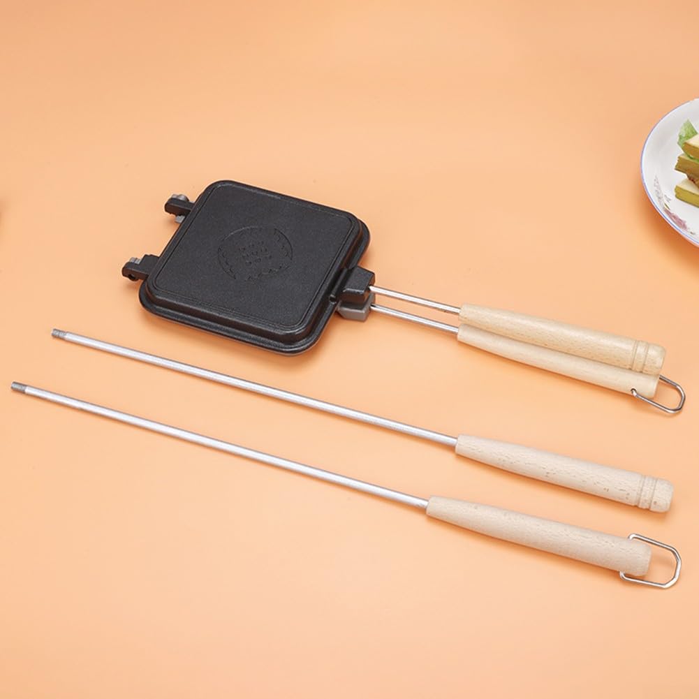 DAZZLEEX Moule à sandwich chaud en fonte – Antiadhésif, double face pour des sandwichs parfaits à chaque fois
