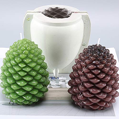 FUOBECIE Tannenzapfen-Kerzenform, zum Selbermachen, klassische Tannenzapfen-Kerzenform, langlebig, Gummi, Tannenzapfen… – Bild 4