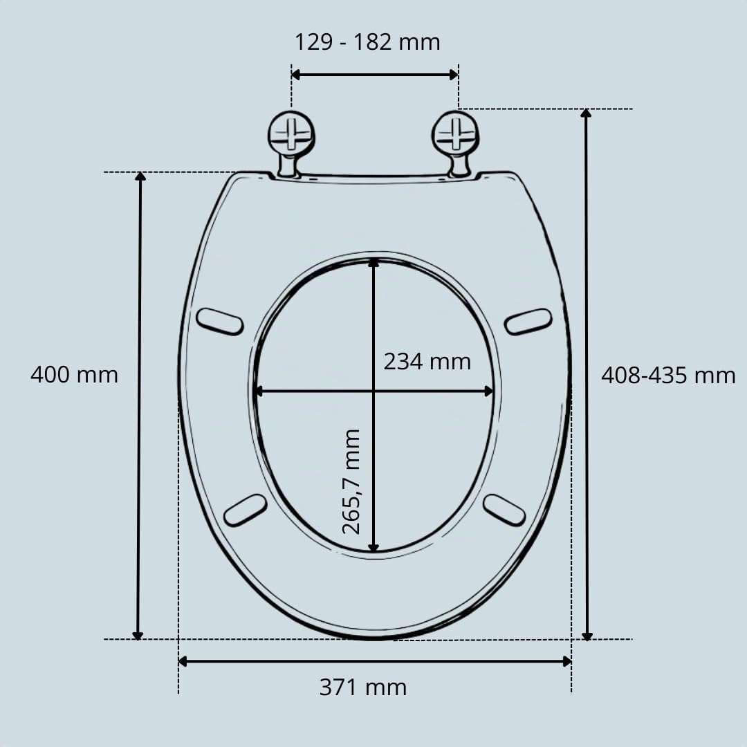 Copriwater Universale con Chiusura Rallentata, Tavoletta WC Universale in MDF, Sedile WC Soft Close con Sgancio Rapido, Asse WC Standard per Bagno - Bianco