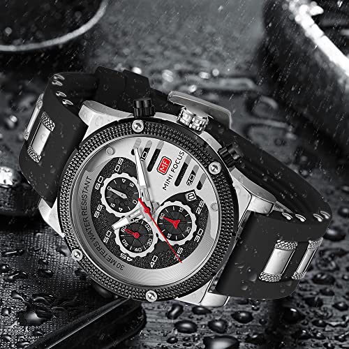 Image of AIMES Mens Watches Chronograph Waterproof Sport Military Watch for Men Analog Quartz Movement Stylish Wrist Watch Elegant Gift Watch for Men