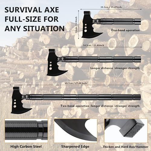 aiGear SA2 Camping Shovel Axe Set, 8-in-1 Outdoor Survival Tool Kit - Image 4