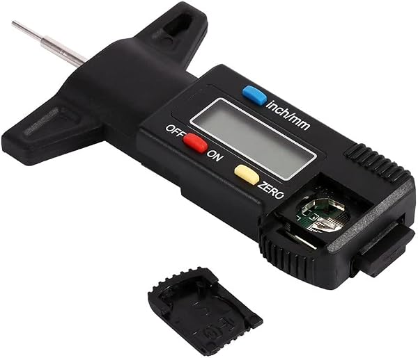 Tyre Tread Depth Gauge - 0-25.4mm/1Inch Portable Tread Depth Checker Tyre Depth Measure with LCD Display for Cars, Vans, Trucks - 4