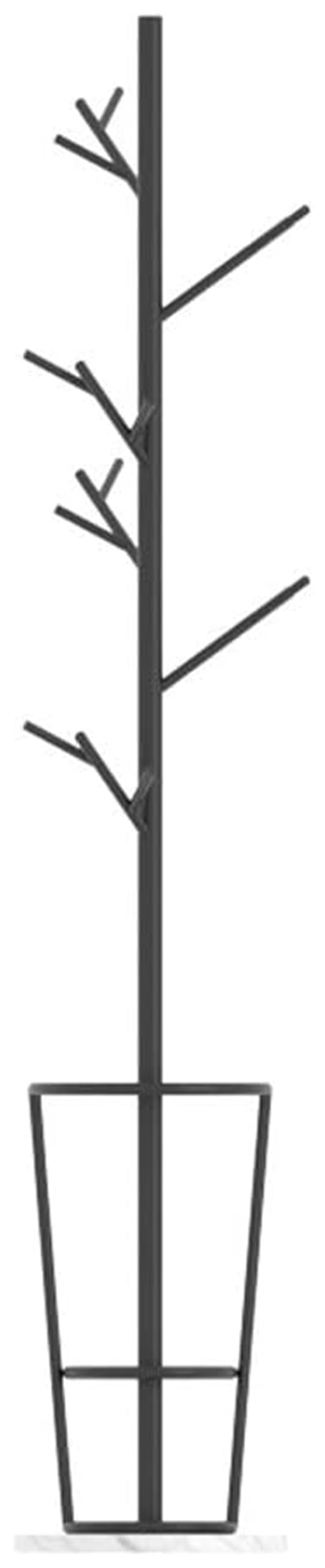 FCXWEVR Coat Rack Coat rack floor coat rack, creative branch, iron coat rack, marble base, coat rack with umbrella rack, coat hanger, floor stand holder coat rack (Color : Gold White)