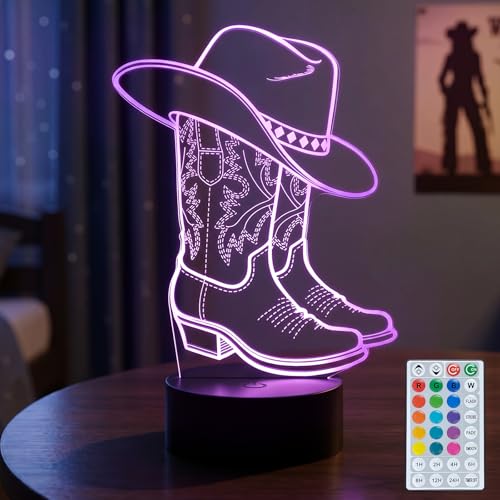 Veilleuse cowgirl fin de la peur du noir lumière douce LED