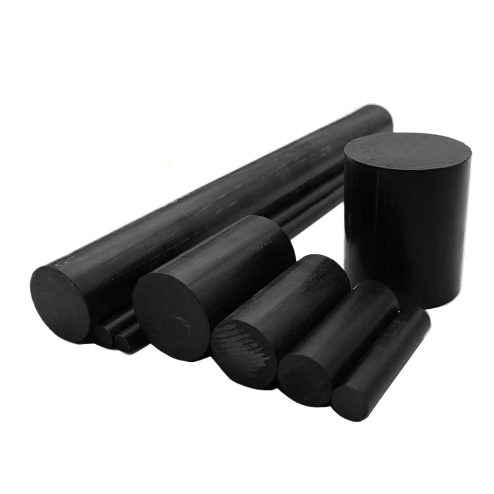 Pręty z czystego nylonu PA6 Odporny na zużycie pręt Czarny nylonowy pręt z litego tworzywa sztucznego Podkładka dystansowa Różne rozmiary 5 mm ~ 300 mm(Length 100mm,50mm 1pc)