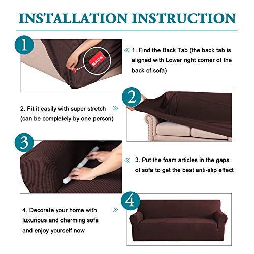 image for Flamingo P Stretch Sofa Slipcover 1 Piece Sofa Covers for 2 Cushion Co