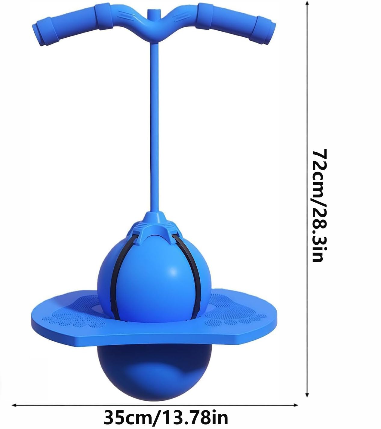 Ballon Sauteur équilibre Enfant Avec Poignée – Pogo Ball Antidérapant 65x30x35 Cm, PE Et PVC, Pour Intérieur Et Extérieur, Bleu Ou Rose