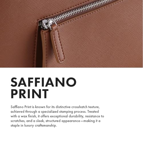 Image of HALDEN Harrington Double Zipper - Vegan Saffiano Leather Laptop Bag
