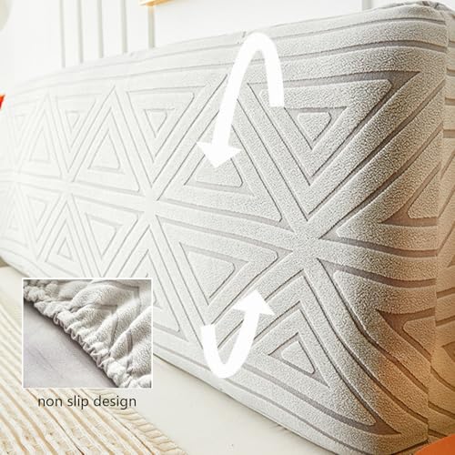 Funda para cabecero de cama jacquard naranja de 180 cm OBASDFD 4