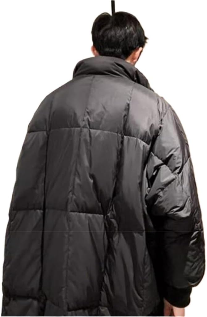 Bread Coat Men's Winter Thick Warm Standing Collar Loose Long Down Jacket