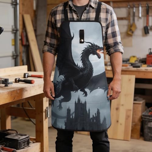 Delantal de trabajo RLDOBOFE unisex con bolsillos miniatura 5