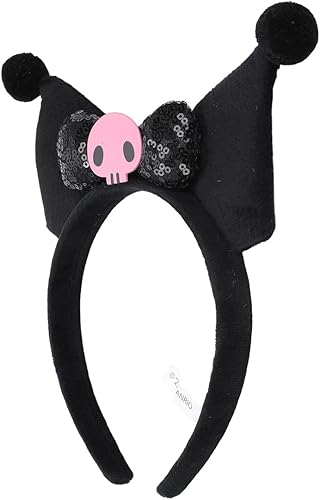 Miniatura 2 de Kuromi - Diadema de tela de felpa suave para cosplay, Multi colorido