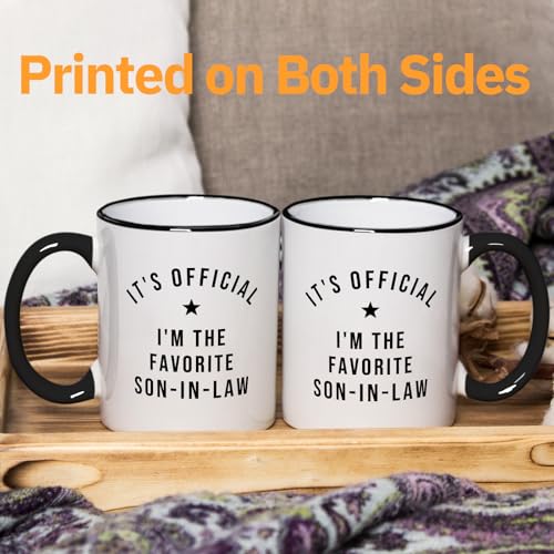 Taza divertida Favorito Yerno 11oz Cerámica blanca miniatura 3