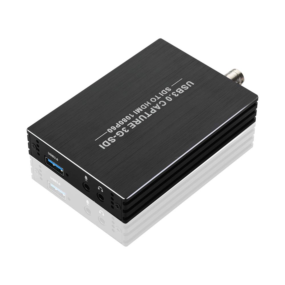 Caja de Captura，HUIOP NK-M006 Tarjeta de Captura de Video 3G-SDI USB3.0 HD 1080P Caja de Captura de Video Adaptador SDI a HDMI Convertidor Diseño sin Controlador